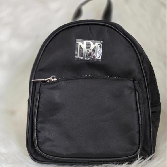 Black Backpack with Silver Logo - Picture 1 of 4